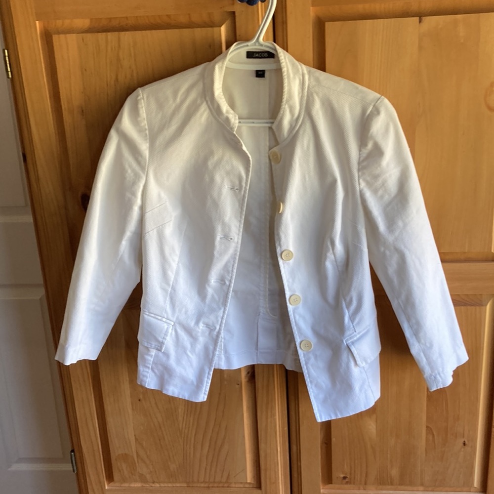 Jacob White Waffle Jacket
